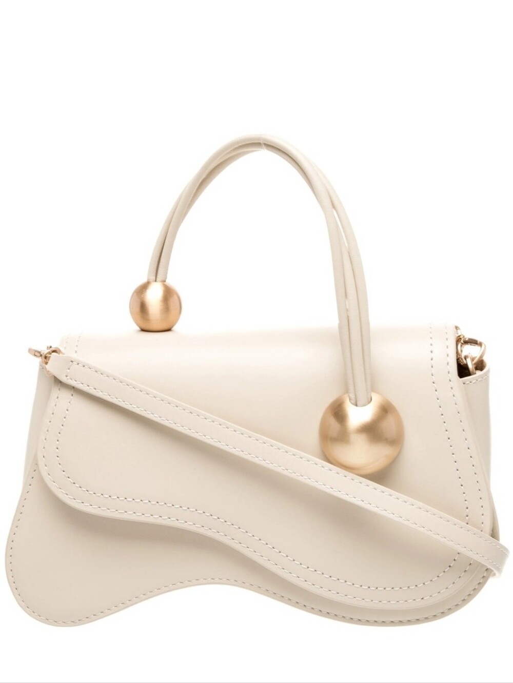 Cult Gaia Kazia Leather Crossbody Bag in Burro NWT